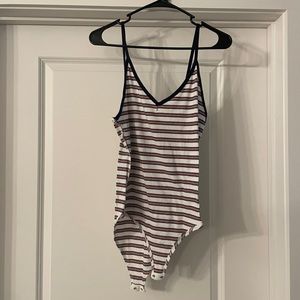 striped body suit